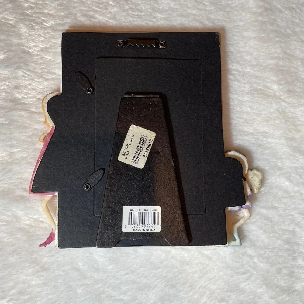 Mommy Loves Me Hand Painted 3D Ceramic Floral Picture Frame 3.5x5 Cotagecore